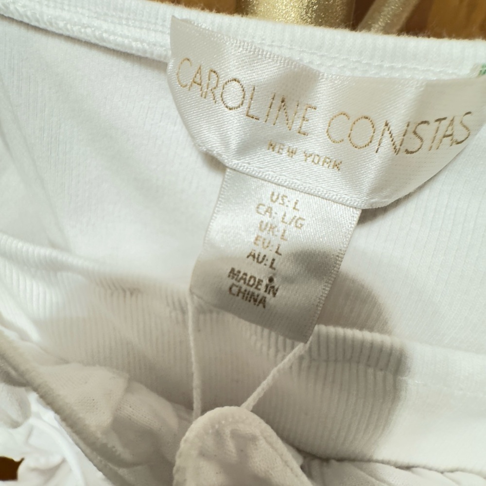 NWT Caroline Constas Ruffle Crop Tank size Large - Picture 3 of 8
